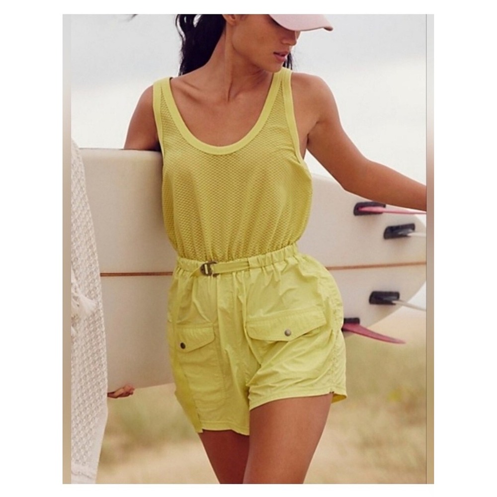 Intimately‎ By Free People Pacific Coast Hike Romper XL Yellow